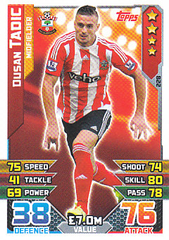 Dusan Tadic Southampton 2015/16 Topps Match Attax #228